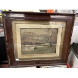 VICTORIAN WATERCOLOUR OF CHILDREN PLAYING IN THE PARK SIGNED DAM HEAD,