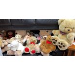 LARGE QUANTITY OF SOFT TOYS INCLUDING TEDDY BEAR, CAT,