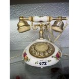 ROYAL ALBERT OLD COUNTRY ROSES PUSH BUTTON TELEPHONE