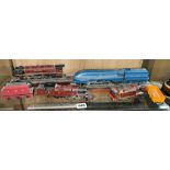 FOUR HORNBY LOCOMOTIVES INCLUDING THE DUCHESS OF SUTHERLAND, THE CORONATION LMS,