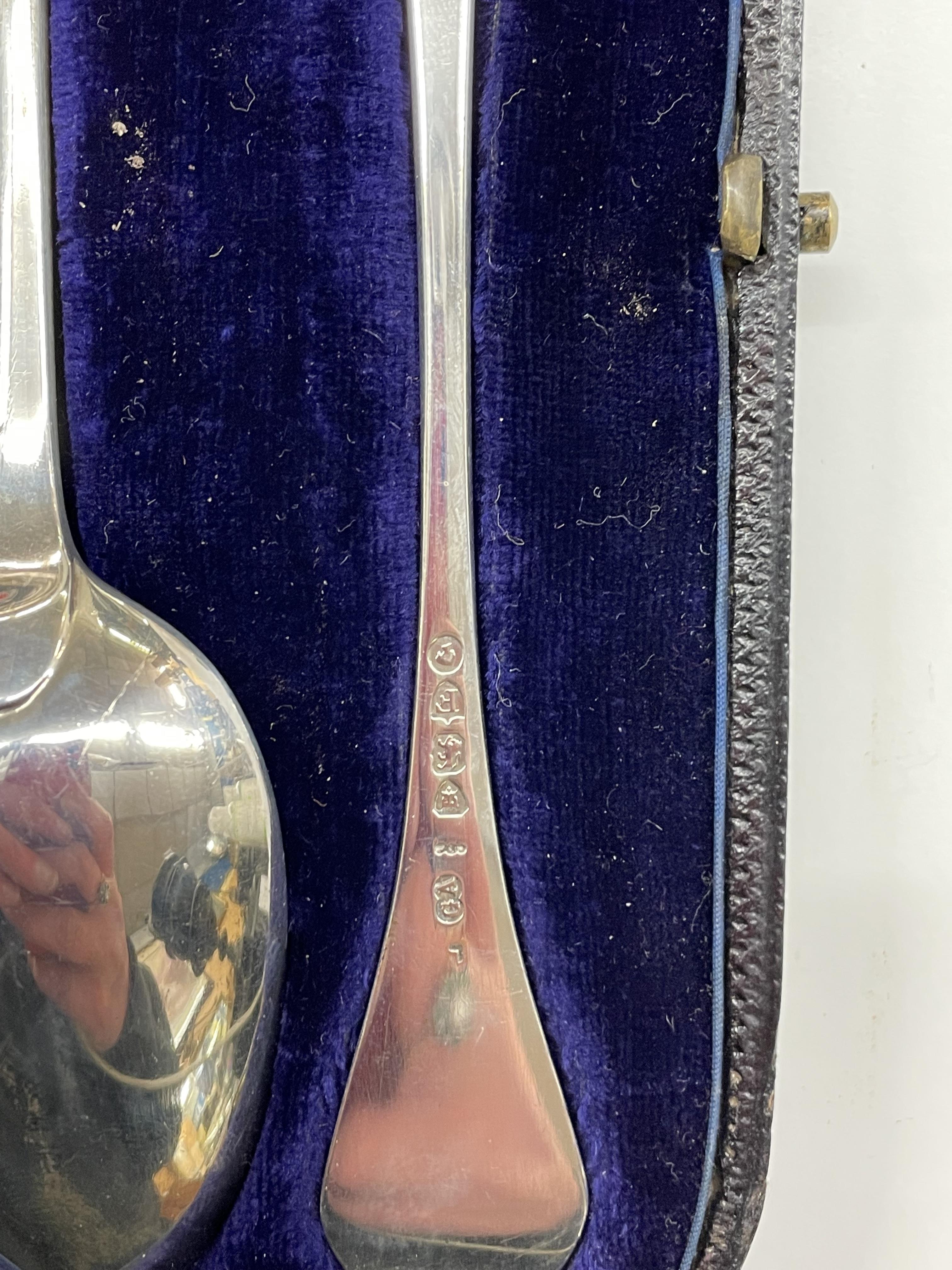 CASED MAPPIN BROTHERS LONDON SILVER SPOON AND FORK BY GEORGE ANGEL - Image 3 of 4
