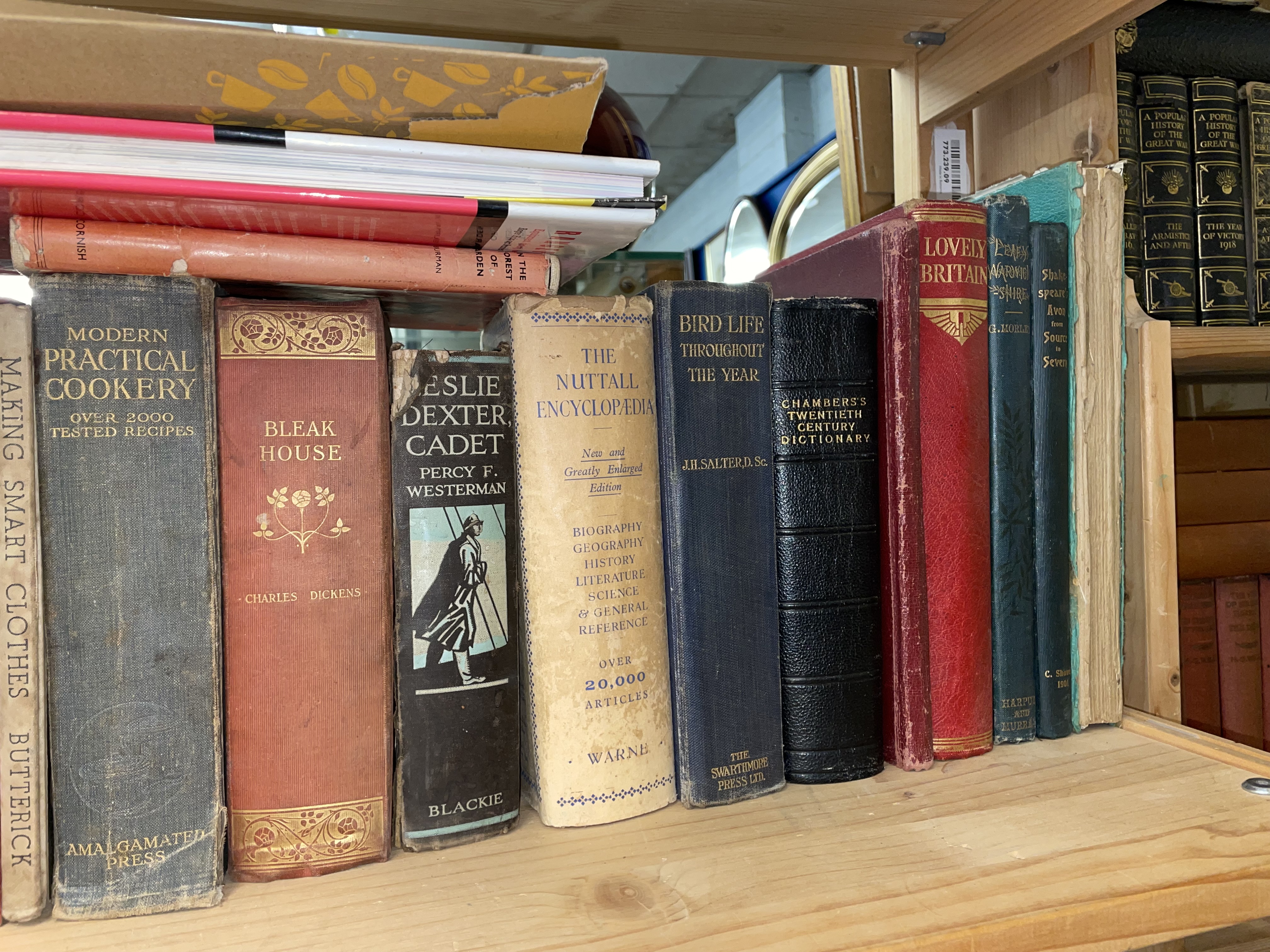 TWO SHELVES OF BOOKS INCLUDING THE OXFORD LIBRARY, CHARLES DICKENS AND ASSORTED NOVELS, - Image 5 of 6
