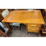 LIGHT OAK THREE DRAWER PEDESTAL DESK