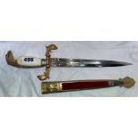 TOLEDO SPAIN EAGLE HEAD HANDLED DAGGER