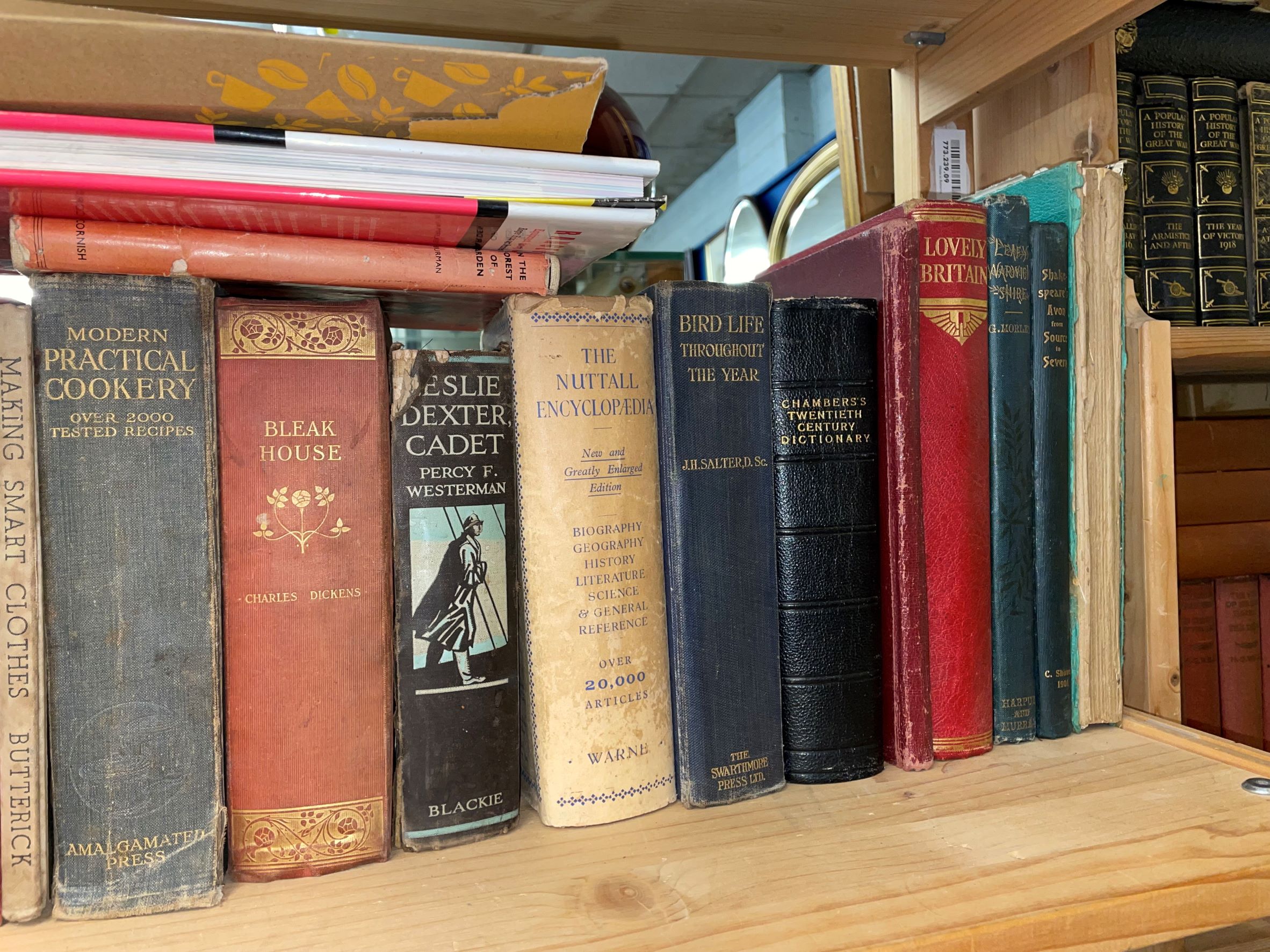 TWO SHELVES OF BOOKS INCLUDING THE OXFORD LIBRARY, CHARLES DICKENS AND ASSORTED NOVELS, - Image 3 of 6