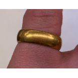 22CT GOLD WEDDING BAND SIZE K 7.