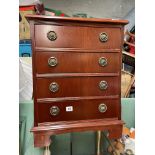 PAIR OF FOUR DRAWER MAHOGANY BEDSIDE CHESTS