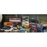 SHELF OF ASSORTED DIECAST MODEL CARS