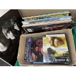 CRATE OF VINYL LPS INCLUDING BEATLES AND CDS
