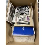 TWO CIGARETTE CARD ALBUMS, VARIOUS PICTURE POSTCARDS,