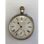 LONDON CASED SILVER POCKET WATCH WITH PRESENTATION INSCRIPTION FOR 1891,