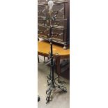 VICTORIAN WROUGHT IRONWORK LAMP STANDARD CONVERTED FOR ELECTRICITY