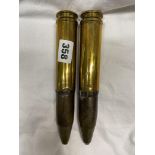 TWO TRENCH ART SHELL CASES