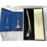 CASED THEO FENNEL OF LONDON CORKSCREW AND BOOMERANG LETTER KNIFE