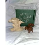 BESWICK WARE 851 LILY VASE AND A DACHSCHUND FIGURE