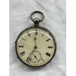 CHESTER SILVER CASED POCKET WATCH ,