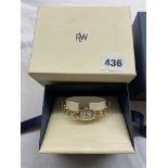BOXED LADIES GOLD PLATED RAYMOND WEIL WRIST WATCH WITH CERTIFICATION