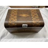 VICTORIAN WALNUT TUNBRIDGE WORKBOX