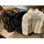 FAUX FUR COATS AND HANDBAG