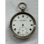 ACME LEVER SILVER CASED POCKET WATCH A/F