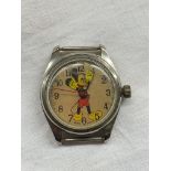 VINTAGE MICKEY MOUSE WATCH MOVEMENT AND DIAL