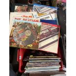 CASE OF VINYL LPS INCLUDING THE BEATLES, THE BEACH BOYS, DAVID BOWIE,