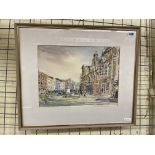 KAY CALCOTT WATERCOLOUR THE PARADE, LEAMINGTON SPA ENTITLED 'WE ARE NOT AMUSED' F/G 27.