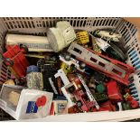 CRATE OF VARIOUS PLAYWORN DIECAST LESNEY,