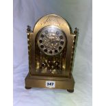 HERMLE GILT METAL ARCHED CASE ANNIVERSARY STYLE CLOCK
