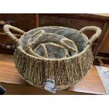 SET OF THREE GRADUATED NATURAL SEAGRASS BASKETS