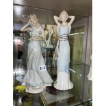 BOXED REFLECTIONS BY ROYAL DOULTON WIND FLOWER FIGURINE 3077 AND SWEET PERFUME FIGURE 3094