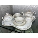 PORCELAIN TETE A TETE SERVICE ON TRAY