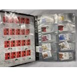 ROYAL MAIL UNIVERSAL BINDER OF SHEETS OF STAMPS AND STAMP BOOKLETS FROM 1980S-2000S,