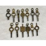 BAG OF POCKET WATCH KEYS,