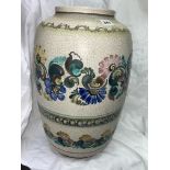 AUSTRIAN CERAMIC CRACKLE GLAZE OVOID VASE