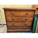 VICTORIAN MAHOGANY FOUR DRAWER CHEST