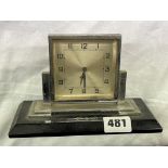 CHROMIUM ART DECO CLOCK