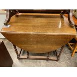 OAK DOUBLE WIDTH BARLEY TWIST DROP LEAF TABLE