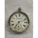 SILVER CASED JG GRAVES OF SHEFFIELD POCKET WATCH