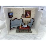 DOLLS HOUSE VICTORIAN STYLE ROOM SETTING