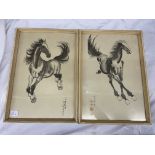 PAIR OF PEI-HUNG HSU PRINTS "COLT" AND "FILLY" F/G