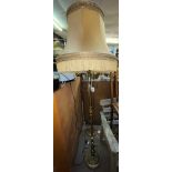 HEAVY BRASS QUADRUPLE LIGHT LAMP STANDARD