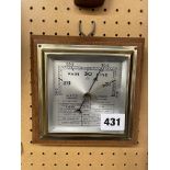 SQUARE BRITISH MADE BAROMETER