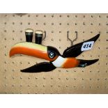 CARLTON WARE GUINNESS TOUCAN WALL PLAQUE