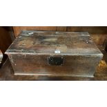 17TH CENTURY OAK BIBLE BOX (HINGE AS FOUND)