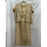 VINTAGE BRUSSELLS LACE WORK TYPE CREAM TWIN SET