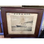 TOPICAL POSTER TITANIC FRAMED AND GLAZED