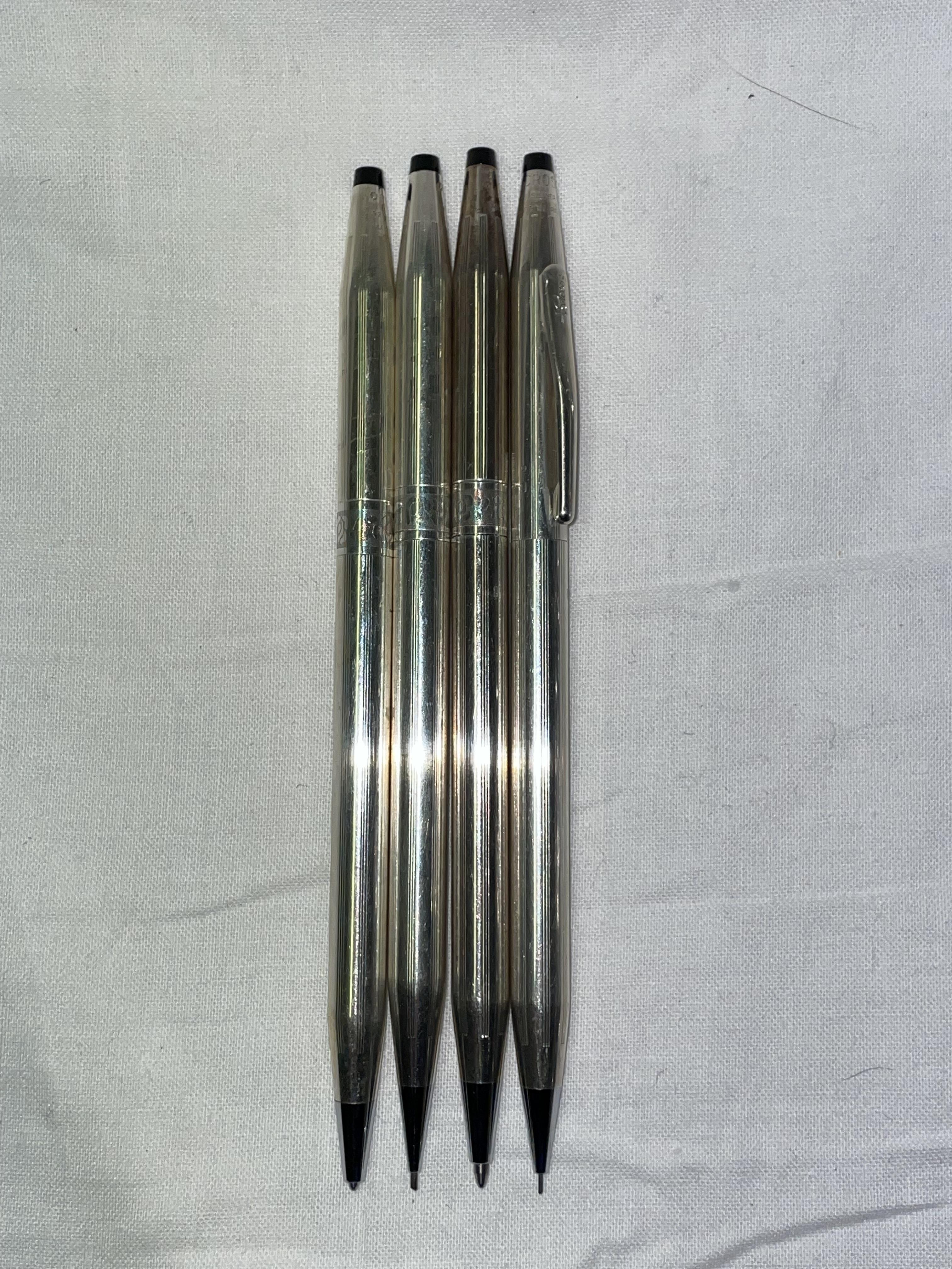 TWO CROSS SILVER CASED PROPELLING PENCILS AND TWO BALL POINT PENS - Image 2 of 4