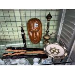 AFRICAN FIGURAL CARVING FACE MASK, TOURIST WARE,
