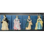 FOUR BOXED ROYAL DOULTON 'REYNOLDS' LADIES FIGURES